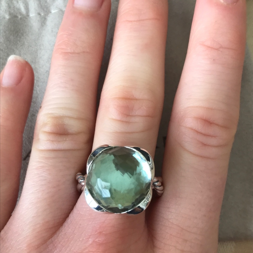 SOLD!!!.David Yurman Prasiolite Continuance Ring - Picture 6 of 7
